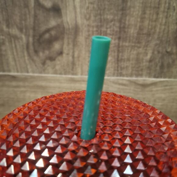 Disney World Starbucks 2022 Christmas Holiday Red Green Studded Plastic Tumbler - Picture 6 of 9